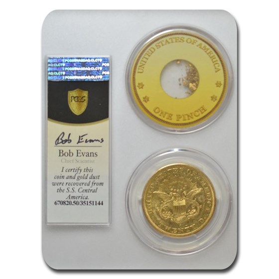 1850-O $20 Liberty Gold SS Cenral America AU-50 PCGS 1850-O $20 Liberty Gold SS Cenral America AU-50 PCGS